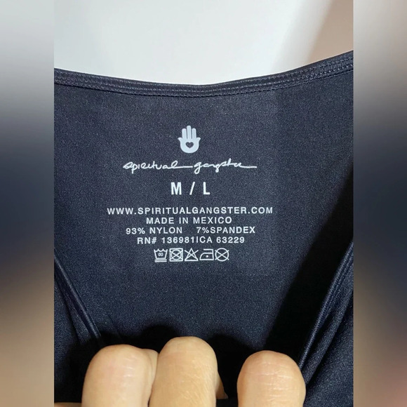 NWT Spiritual Gangster Black Seamless Tank Top Size M/L - Picture 5 of 6